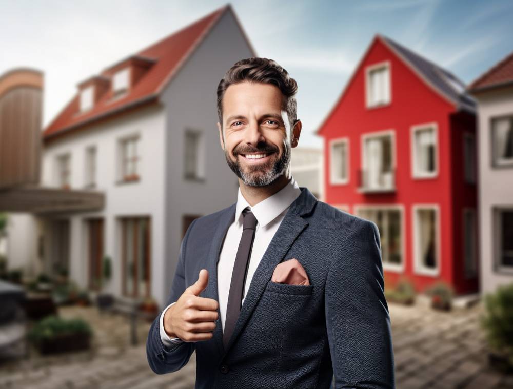 Verified Real Estate Agent Real Estate agent giving thumbs up.